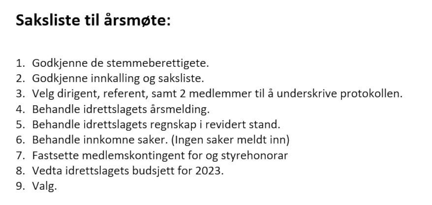 Årsmøte